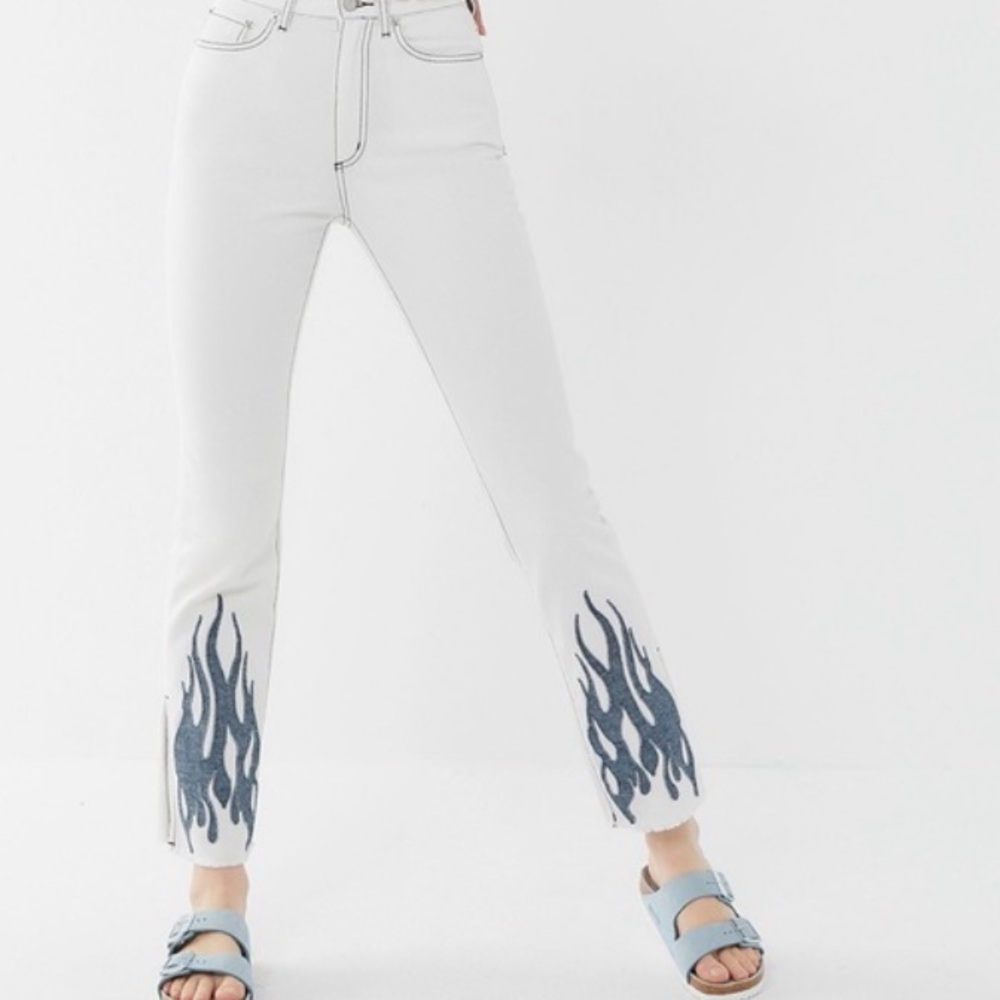 Urban Outfitters BDG White Flame Jeans